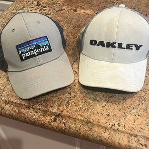 Patagonia and Oakley caps selling together